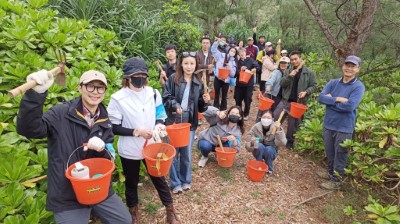 七星潭啟動臨海植群「宮脇法」復育，　營造親人的森林生態。